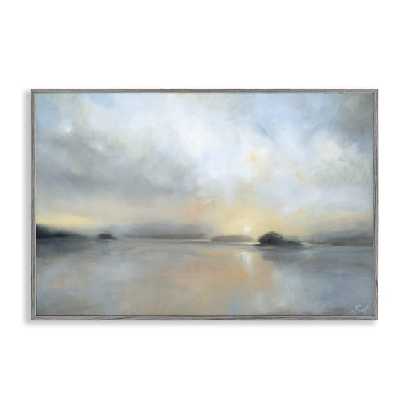 Stupell Industries December Mists Seascape Gray Framed Giclee Art design by Joanne Parent, 20 x 30