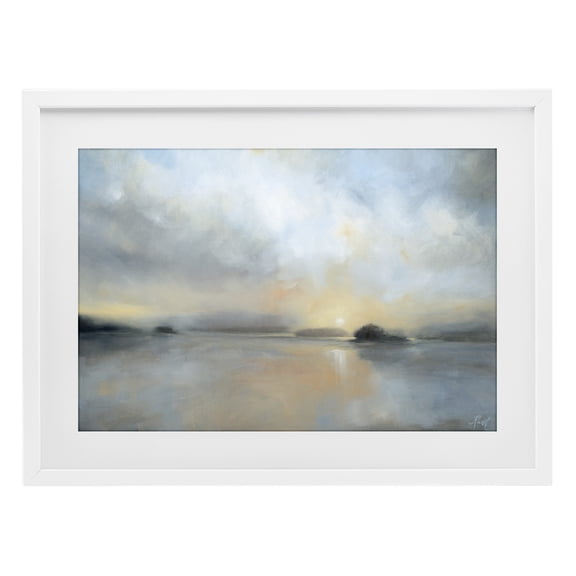 Stupell Industries December Mists Seascape White Framed Print Under Glass design by Joanne Parent, 17 x 23