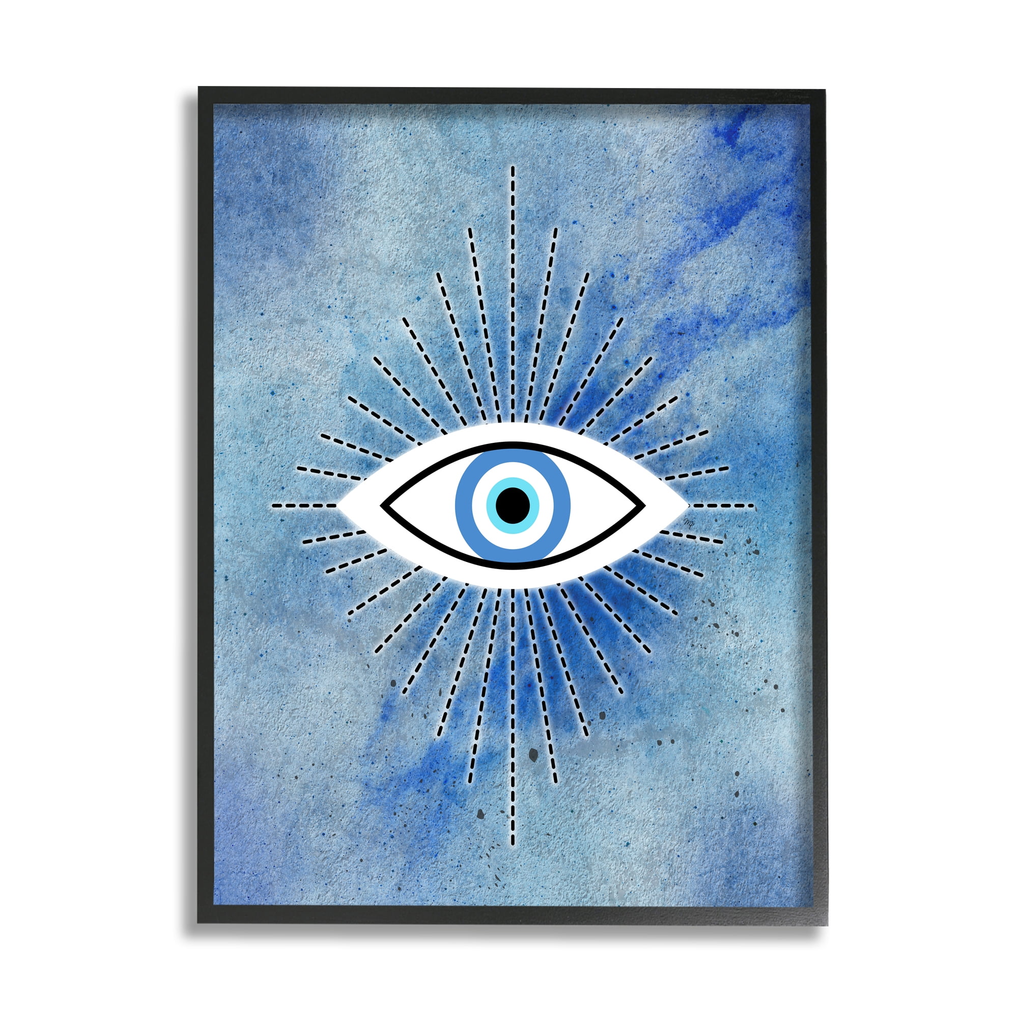 Stupell Industries Deco Evil Sky Eye All Seeing Sacred Charm,24 x 30, Design by Martina Pavlova