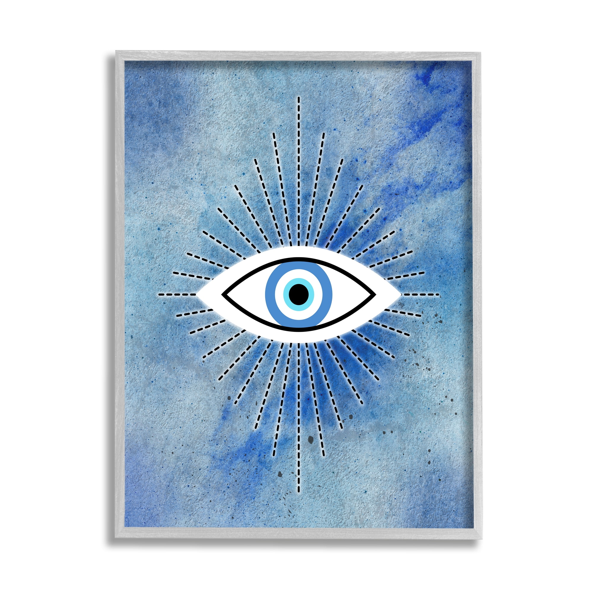 Stupell Industries Deco Evil Sky Eye All Seeing Sacred Charm,24 x 30, Design by Martina Pavlova