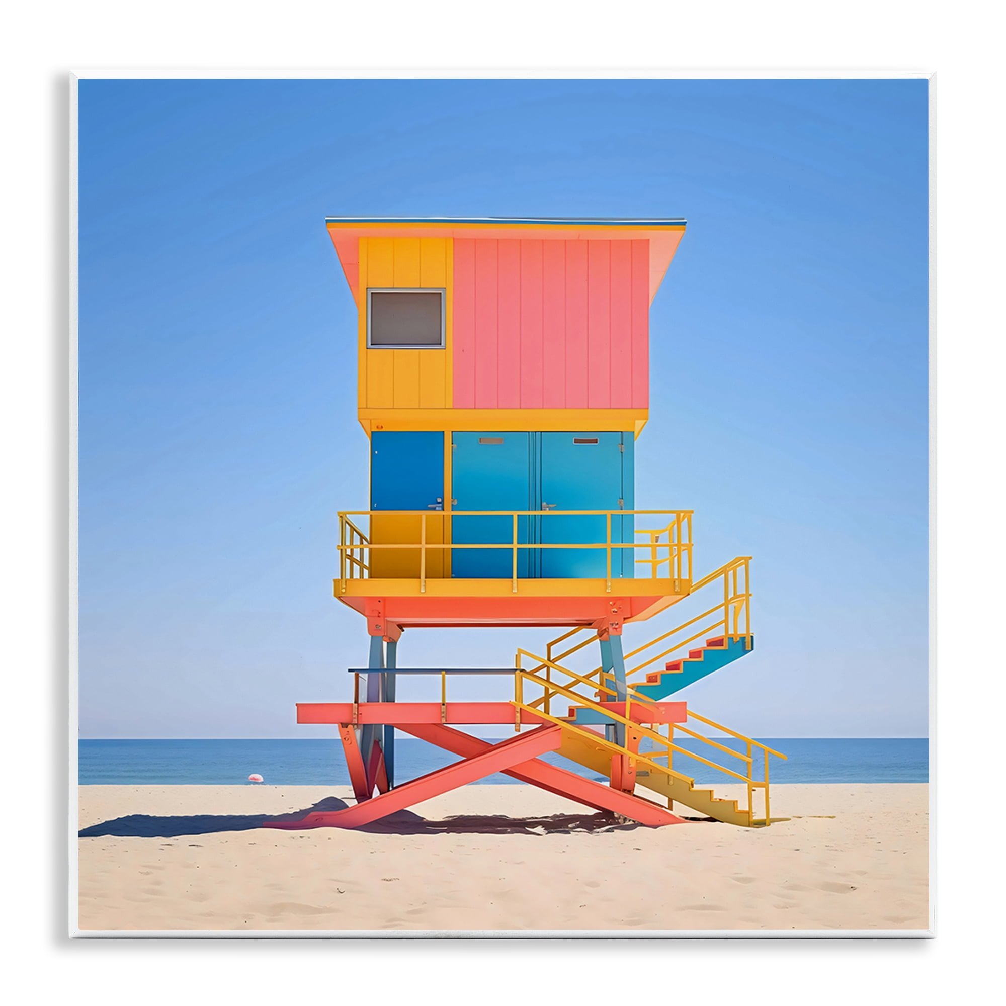 Stupell Industries Deco Lifeguard Tower on Beach Wall Plaque Art, design by Creative Studio