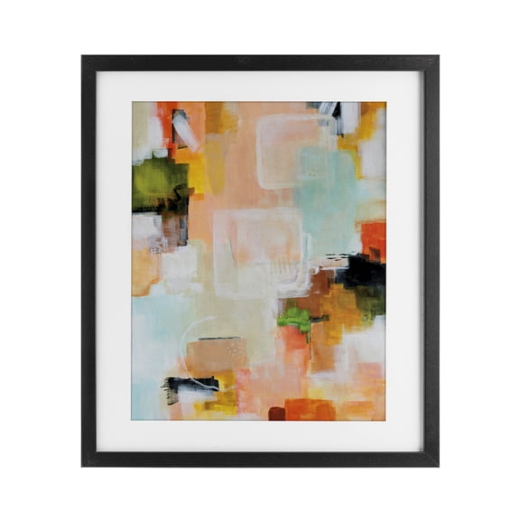 Stupell Industries Deconstructed Love Abstract Black Framed Print Under Glass design by Katherine Irvin, 16 x 13