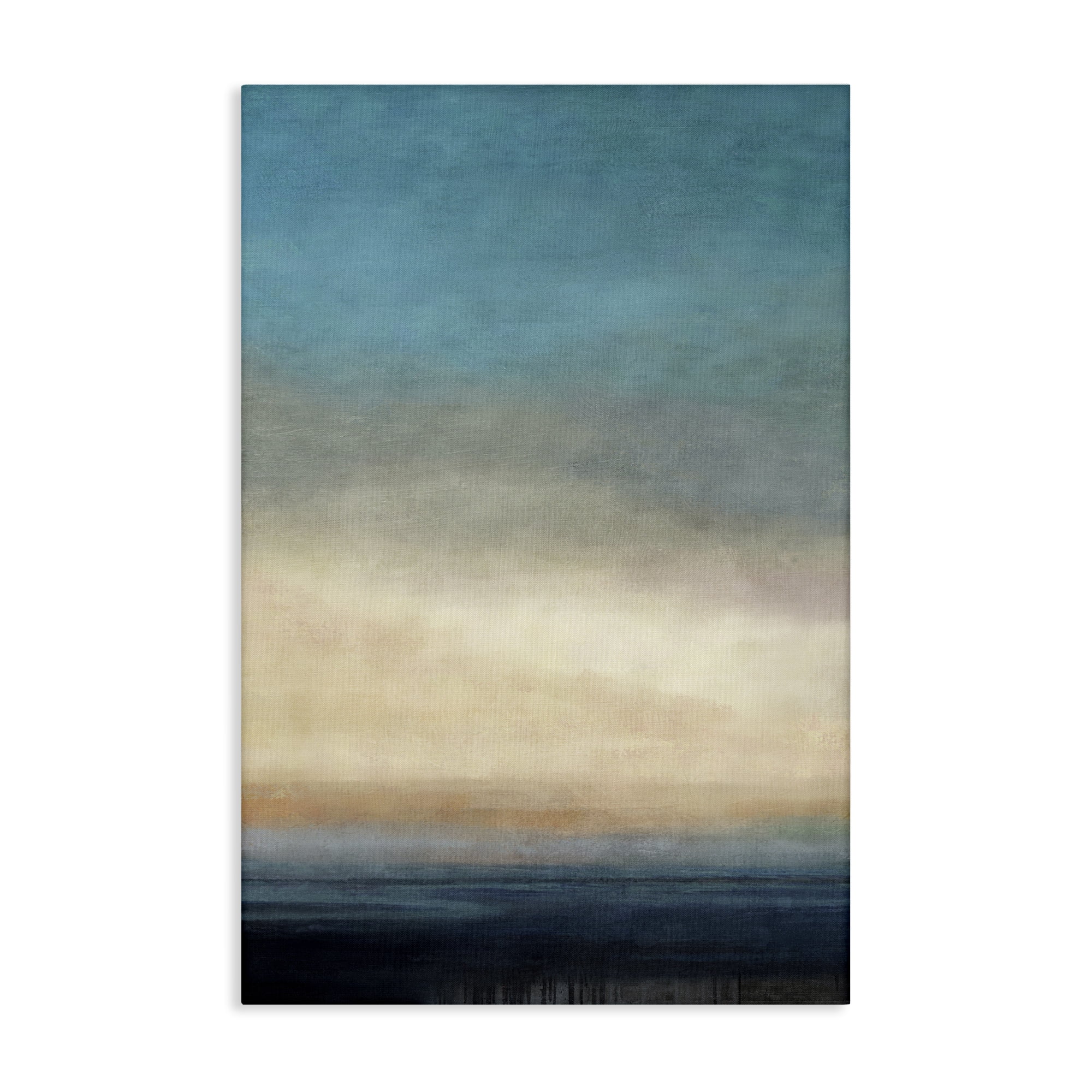 Stupell Industries Deep Blue Ocean Abstract Coastal Painting Gallery Wrapped Canvas Art Print Wall Art, 20 x 30