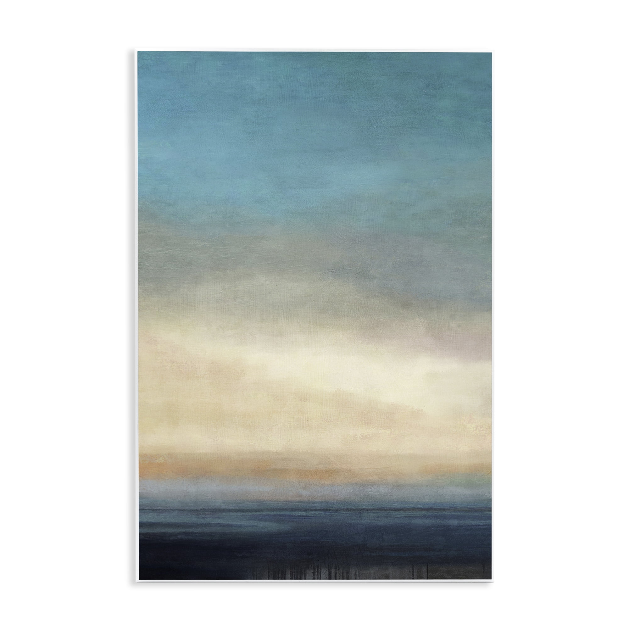 Stupell Industries Deep Blue Ocean Abstract Coastal Painting Unframed Art Print Wall Art, 13 x 19