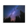 thumbnail image 1 of Stupell Industries Deep Blue & Purple Galaxy Sky Stars Woodlands Border Canvas Wall Art, 30 x 24, Design by Alpenglow Workshop, 1 of 5