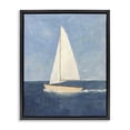 thumbnail image 1 of Stupell Industries Transitional Deep Blue Sail at Sea Black Floating Frame Canvas Art, 17 x 21, by Creative Studio, 1 of 8