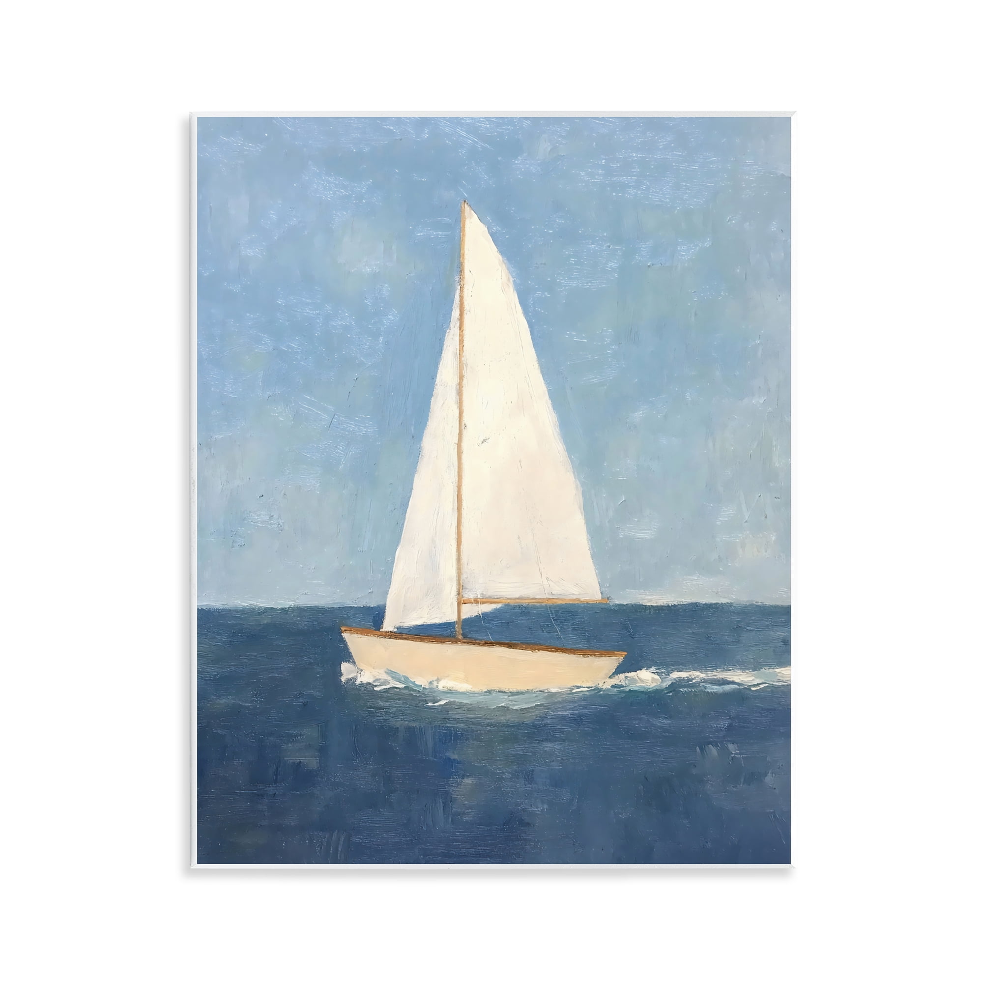 Stupell Industries Deep Blue Sail at Sea Wall Plaque Art, design by Creative Studio