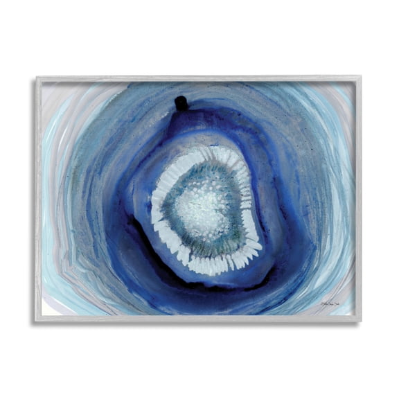 Stupell Industries Deep Blue Water Layers Abstract Modern Painting, 20 x 16, Design by Stellar Design Studio