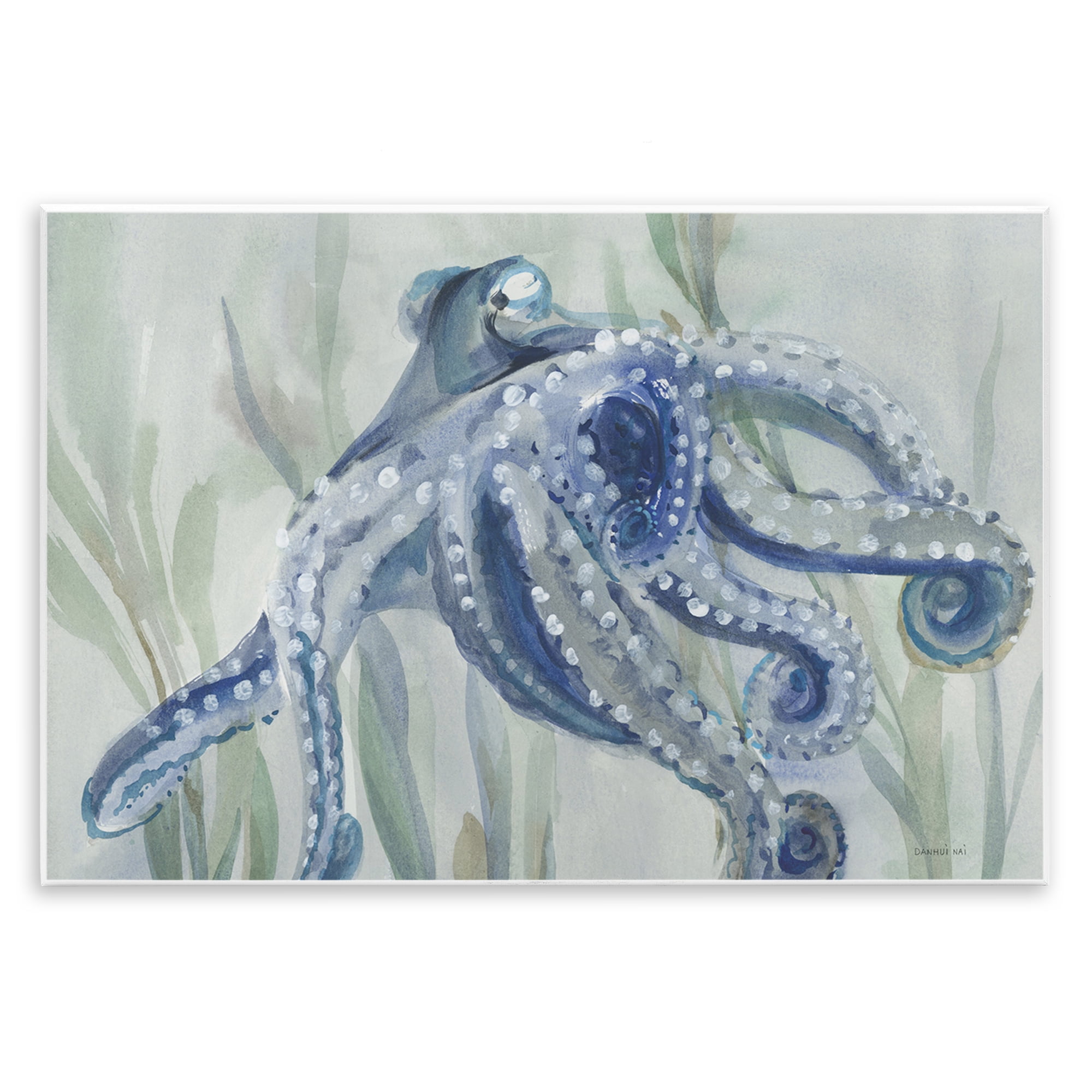 Stupell Industries Deep Dweller Octopus Animals & Insects Painting Unframed Art Print Wall Art, 15 x 10
