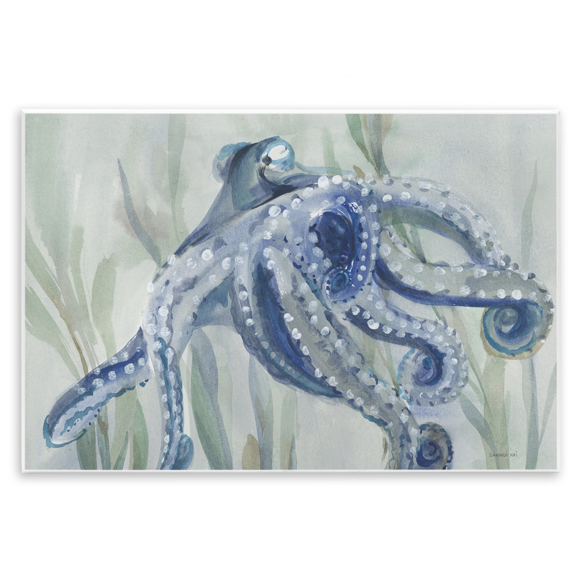 Stupell Industries Deep Dweller Octopus Animals & Insects Painting Unframed Art Print Wall Art, 19 x 13