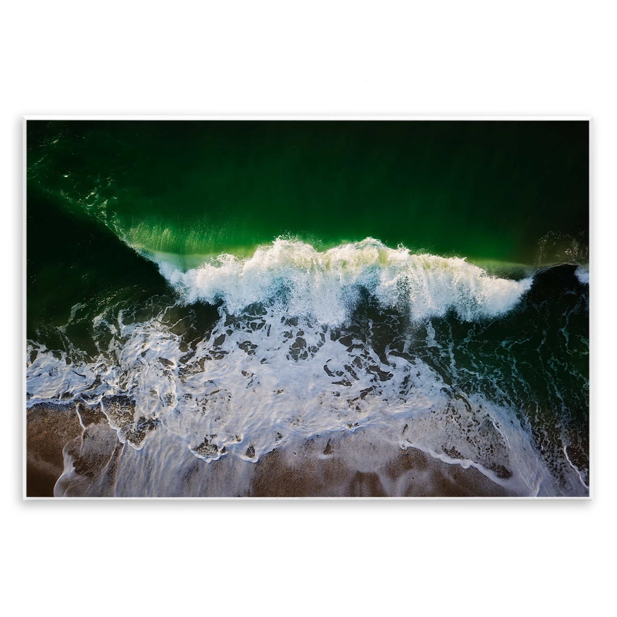 Stupell Industries Deep Green Wave Splash Nautical & Beach Photography Unframed Art Print Wall Art, 15 x 10