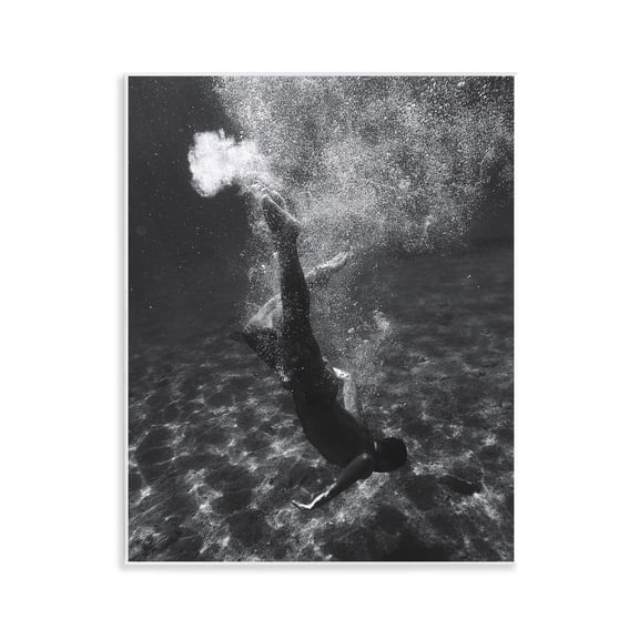 Stupell Industries Deep Ocean Diving Novelty Photography Unframed Art Print Wall Art, 11 x 14