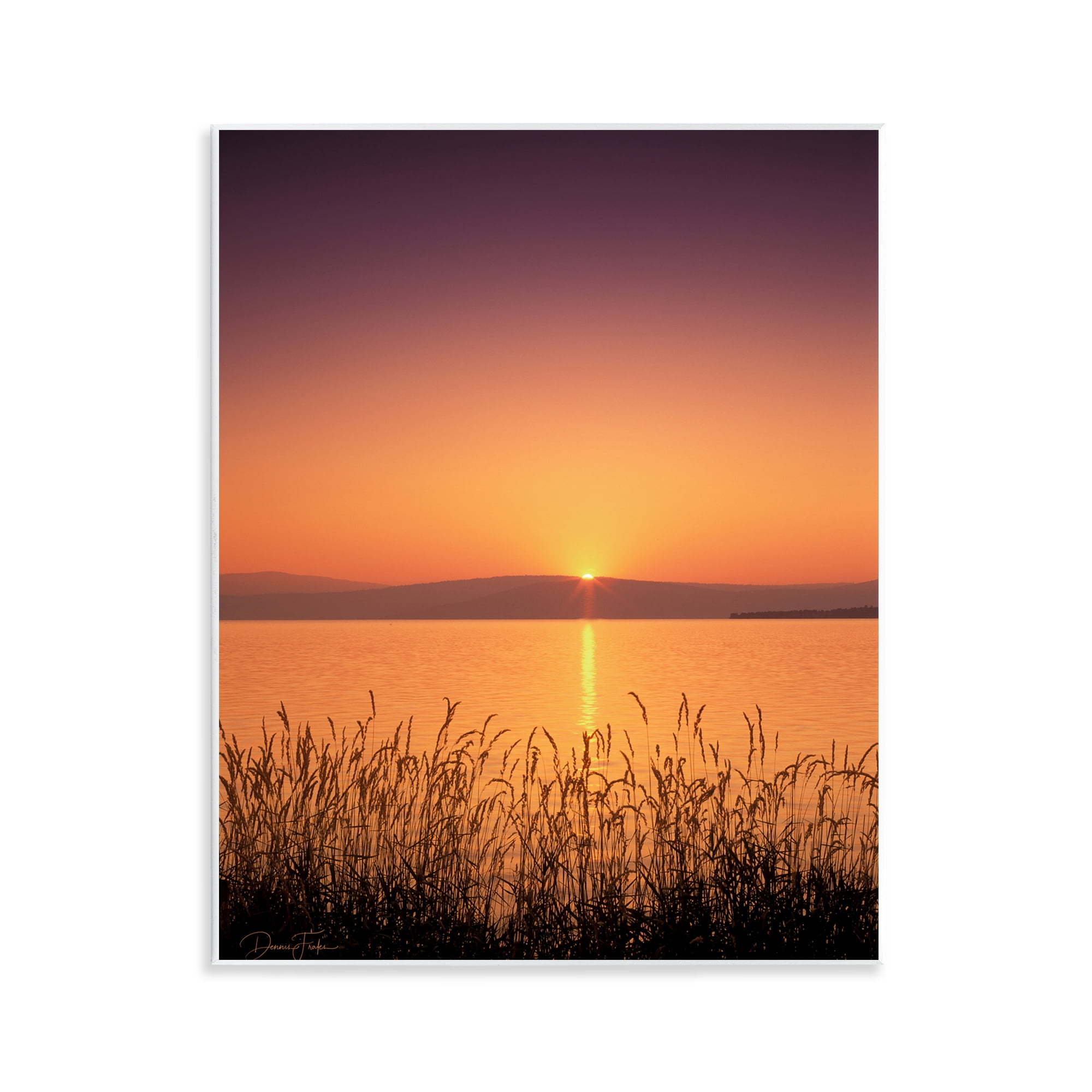 Stupell Industries Deep Orange Sunset Landscape Photography Unframed Art Print Wall Art, 11 x 14