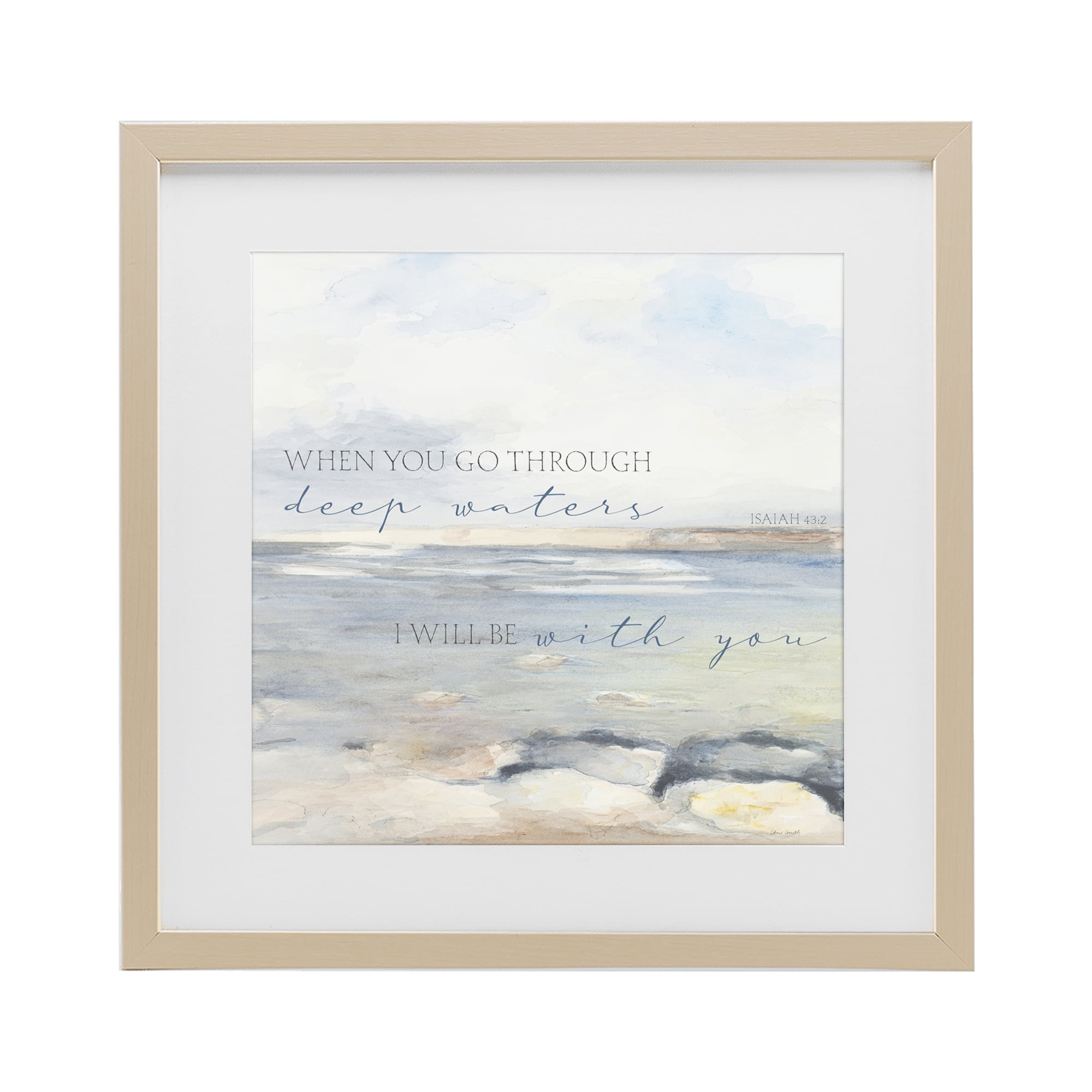 Stupell Industries Deep Waters with You Birch Framed Print Under Glass, design by Lanie Loreth