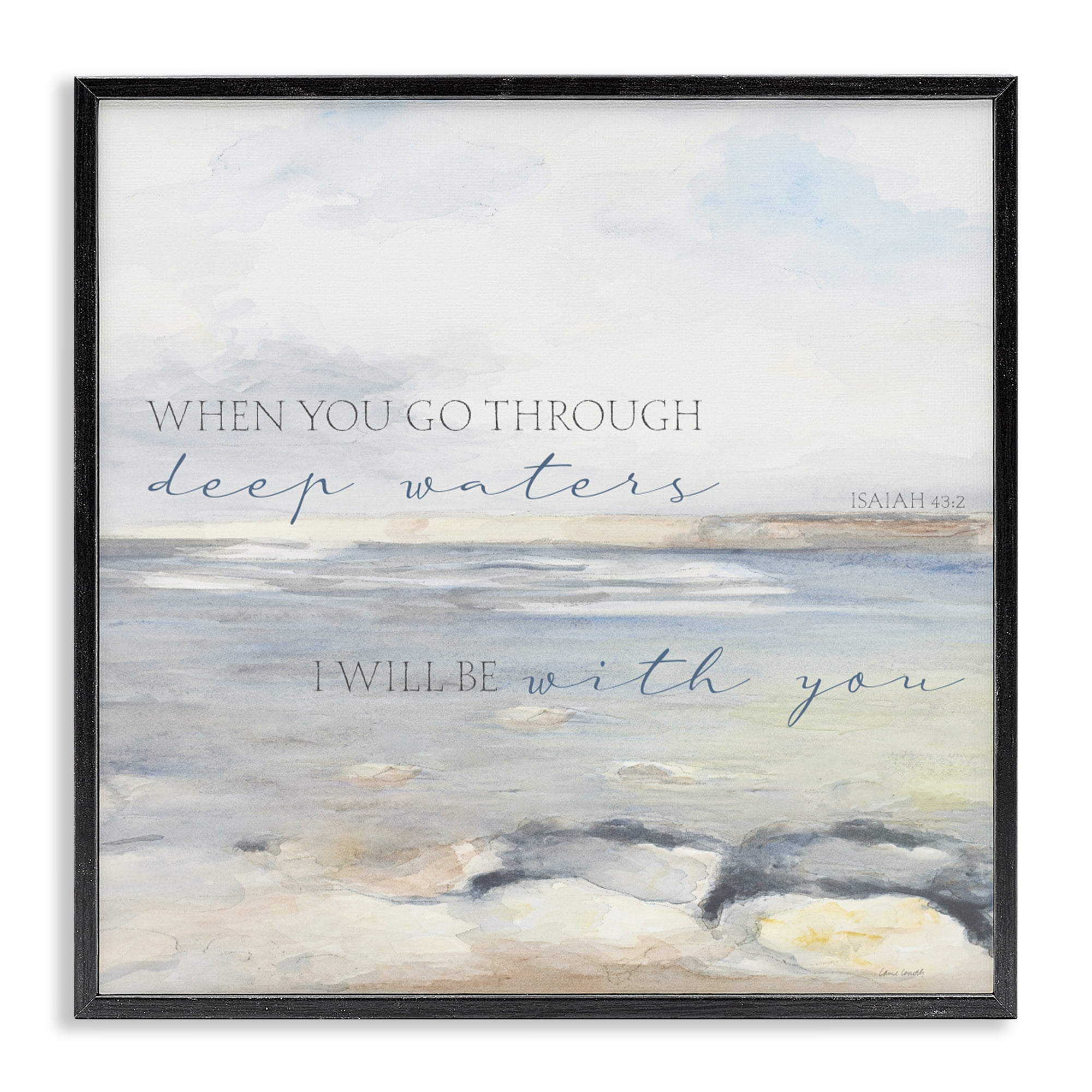 Stupell Industries Deep Waters with You Black Framed Giclee Art, design by Lanie Loreth