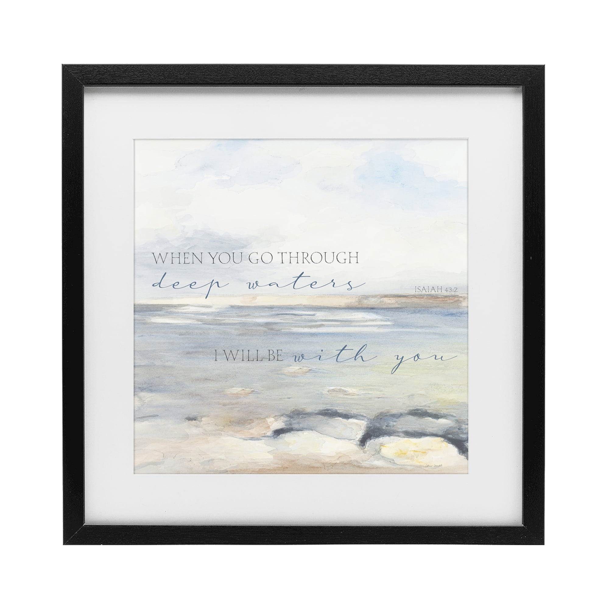 Stupell Industries Deep Waters with You Black Framed Print Under Glass, design by Lanie Loreth
