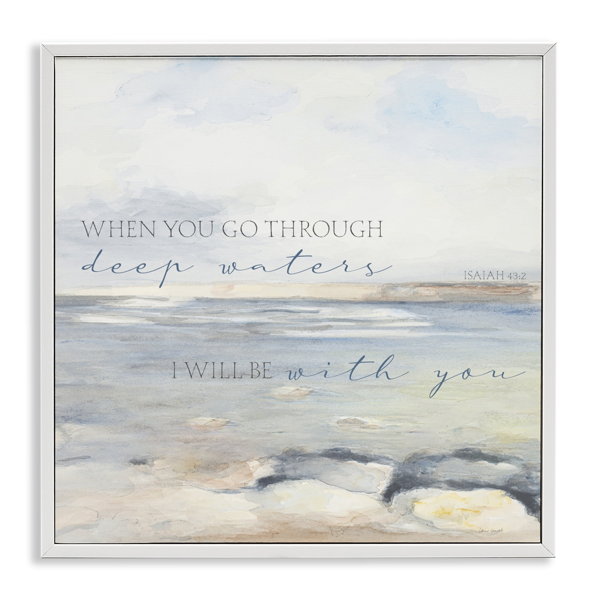 Stupell Industries Deep Waters with You White Framed Giclee Art, design by Lanie Loreth