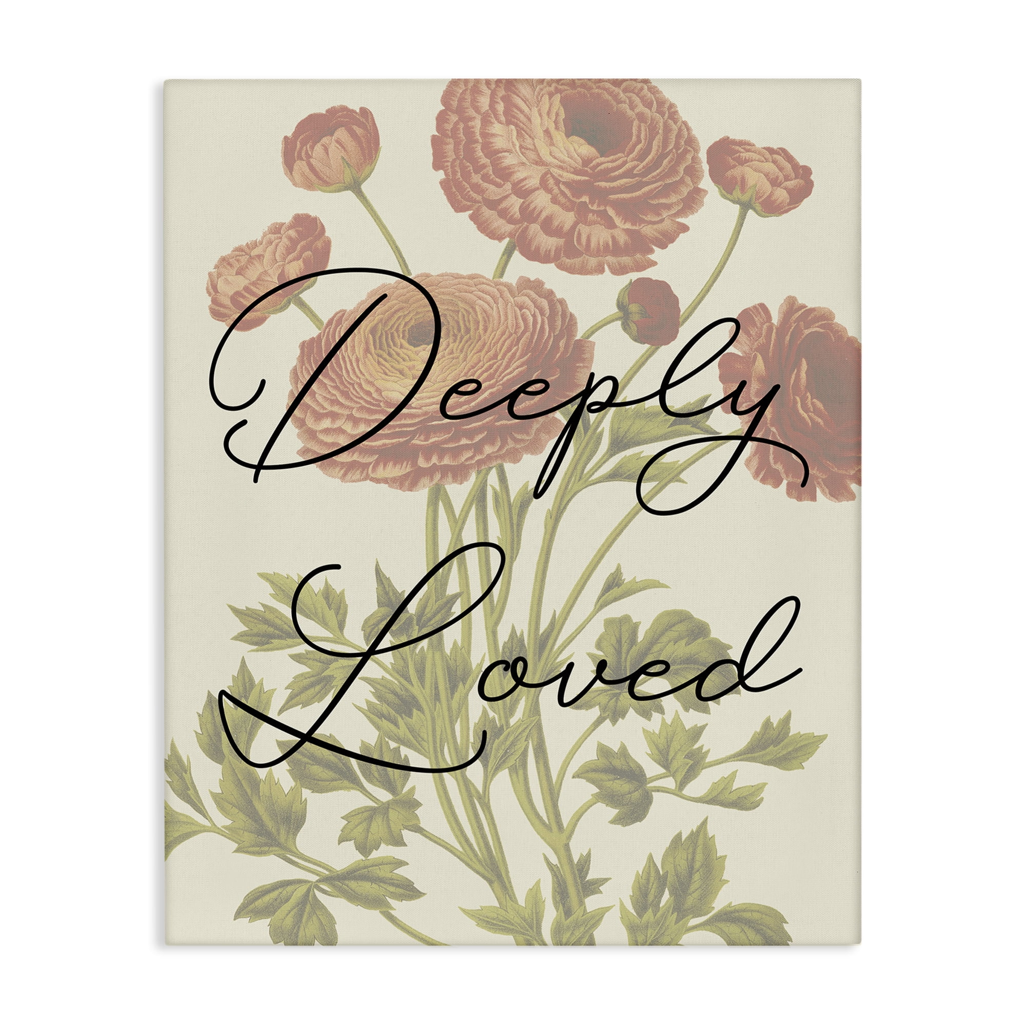 Stupell Industries Deeply Loved with Marigold Plants & Flowers Painting Wrapped Canvas Art Print Wall Art, 16 x 20