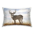 thumbnail image 1 of Stupell Industries Deer Gazing in Nature Decorative Printed Throw Pillow, 14 x 20, 1 of 8