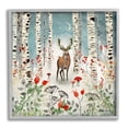thumbnail image 1 of Stupell Industries Deer In Nighttime Birch Forest Holiday Painting Gray Framed Art Print Wall Art, 1 of 7