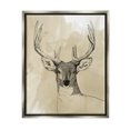 thumbnail image 1 of Stupell Industries Deer Portrait Drawing Animals & Insects Drawing Gray Floater Framed Art Print Wall Art, 17 x 21, 1 of 9