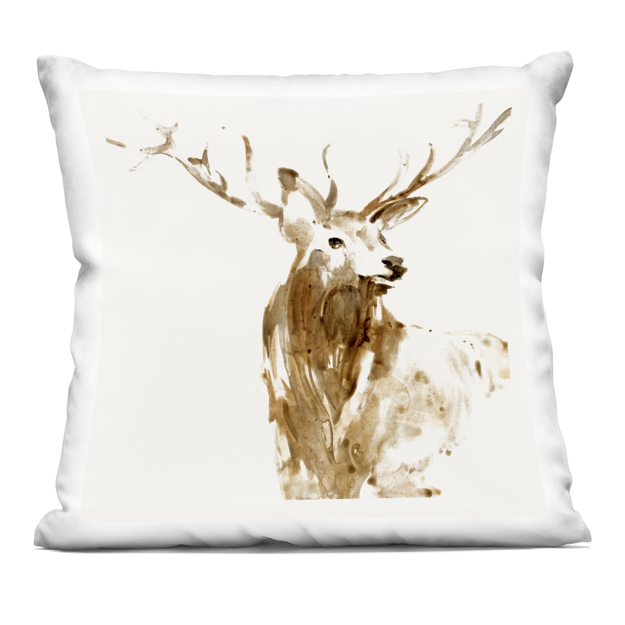 Stupell Industries Deer Portrait Head Shot Decorative Printed Throw Pillow, design by Lorenzo Collective