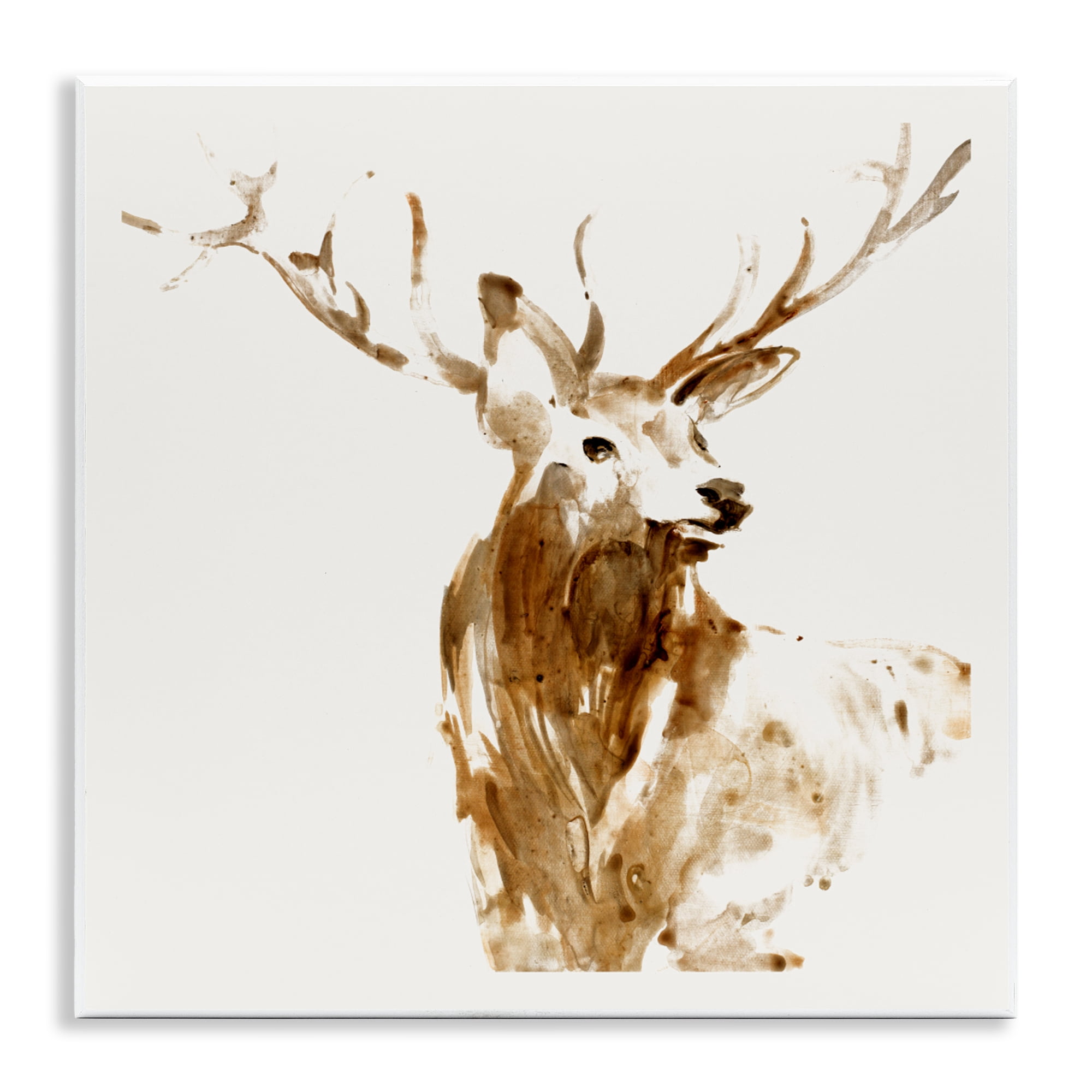Stupell Industries Deer Portrait Head Shot Wall Plaque Art, design by Lorenzo Collective