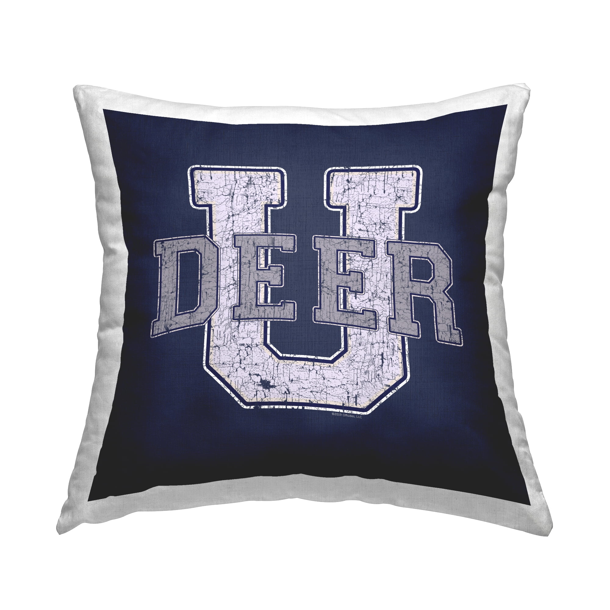 Stupell Industries Deer U College Varsity Decorative Printed Throw Pillow Design by Spirit Animals/Life Is High.