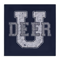 Stupell Industries Deer U College Varsity Novelty & Humor Painting Wrapped Canvas Art Print Wall Art, 17 x 17