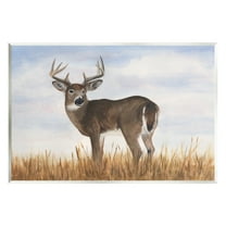 Stupell Industries Deer in Country Grass Animals & Insects Painting Unframed Art Print Wall Art, 15 x 10