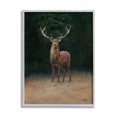 thumbnail image 1 of Stupell Industries Deer in Forest Clearing Animals & Insects Painting Gray Framed Art Print Wall Art, 16 x 20, 1 of 8