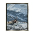 thumbnail image 1 of Stupell Industries Deer in Snowy Mountains Nature Painting Gray Floater Framed Art Print Wall Art, 25 x 31, 1 of 9