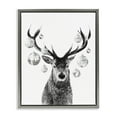 thumbnail image 1 of Stupell Industries Deer with Disco Balls Animals & Insects Painting Gray Floater Framed Canvas Art Print Wall Art, 17 x 21, 1 of 10