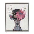 thumbnail image 1 of Stupell Industries Eclectic Deer with Vintage Hat Gray Floating Frame Canvas Art, 17 x 21, by Kamdon Kreations, 1 of 8