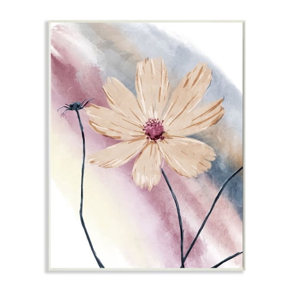 Stupell Industries Defined Beige Floral Soft Muted Rainbow Design by Onrei