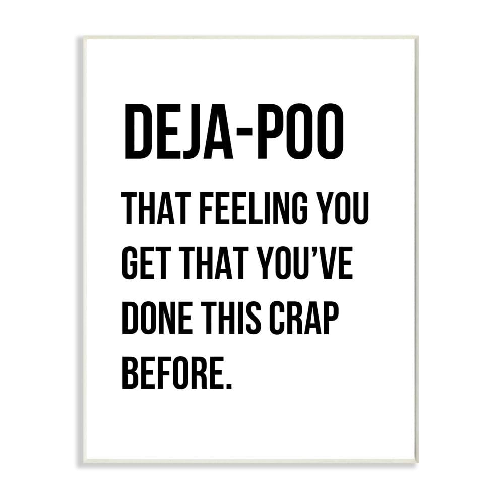 Stupell Industries Deja Poo Funny Bathroom Word Design Graphic Art Unframed Art Print Wall Art, 10x15, by Leah Straatsma