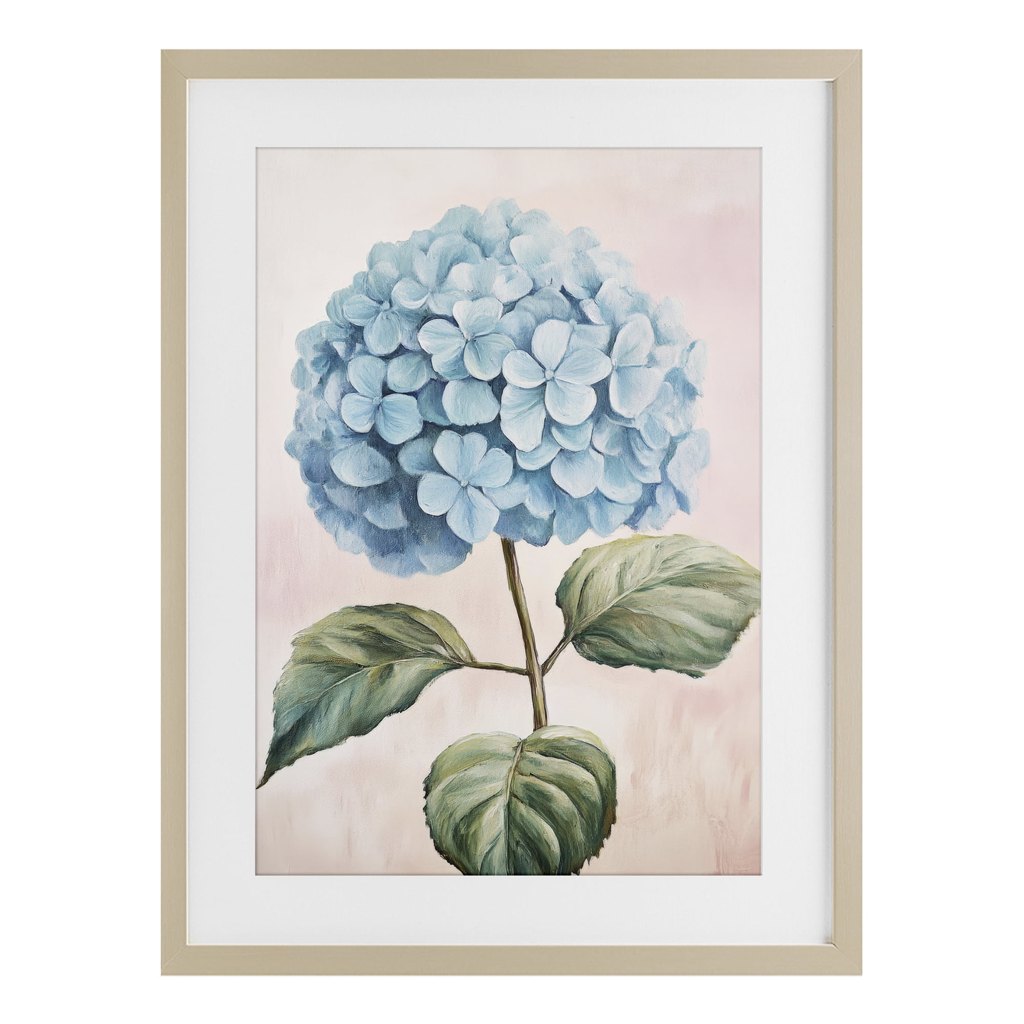 Stupell Industries Delicate Baby Blue Hydrangea Birch Framed Print Under Glass, design by Petal Prints Design