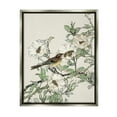 thumbnail image 1 of Stupell Industries Delicate Bird & Blossoms Botanical & Floral Painting Gray Floater Framed Canvas Art Print Wall Art, 25 x 31, 1 of 10