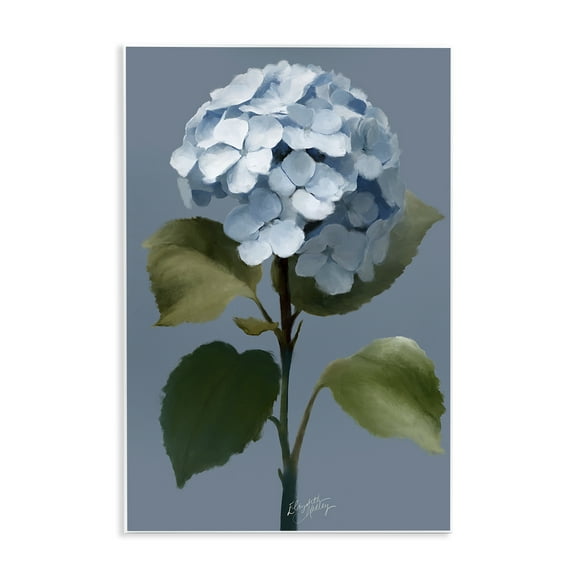 Stupell Industries Delicate Blue Hydrangea Plants & Flowers Painting Unframed Art Print Wall Art, 10 x 15