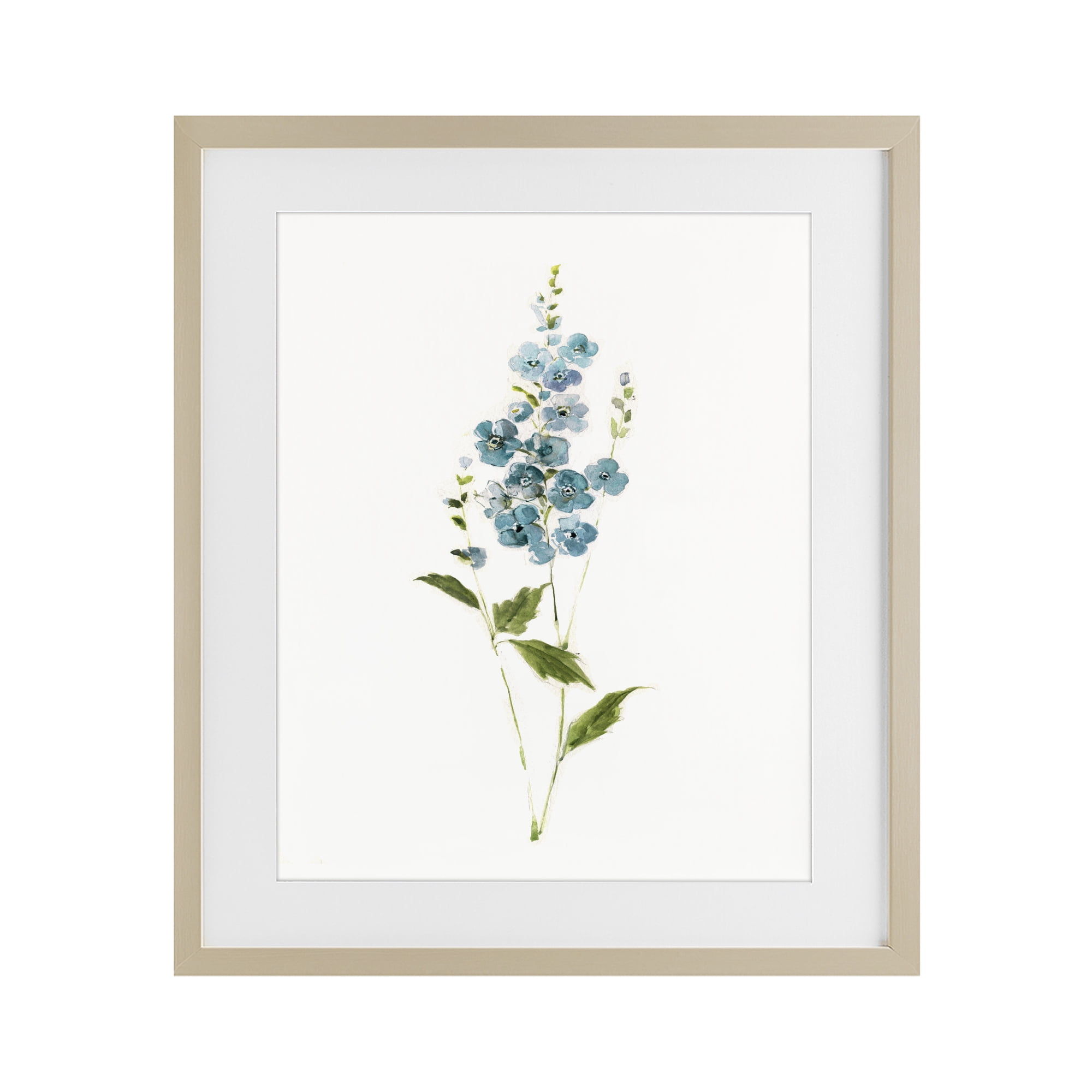 Stupell Industries Delicate Blue Sprigs Birch Framed Print Under Glass, design by Sally Swatland