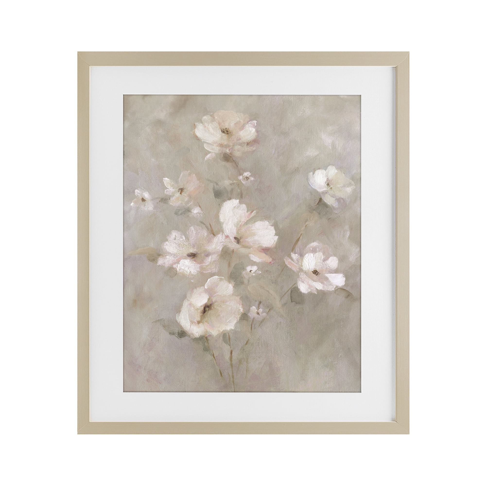 Stupell Industries Delicate Blush Floral Arrangement Birch Framed Print Under Glass, design by Carol Robinson
