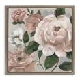 thumbnail image 1 of Stupell Industries Shabby Chic Delicate Blush Peonies with Leaves Brown Floating Frame Canvas Art, 18 x 18, by Nan, 1 of 8