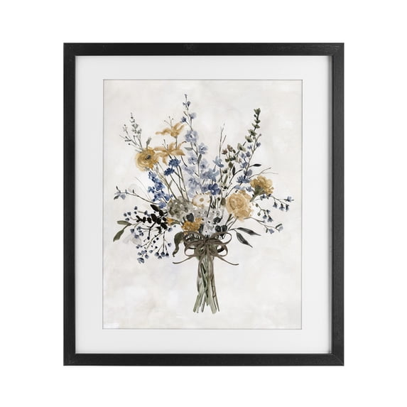 Stupell Industries Traditional Delicate Botanicals Bushel Black Framed Print Under Glass, 13 x 16, by Carol Robinson