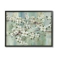thumbnail image 1 of Stupell Industries Delicate Cherry Blossom Flowers Perched Birds Classic Painting Painting Black Framed Art Print Wall Art, Design by Nan, 1 of 5