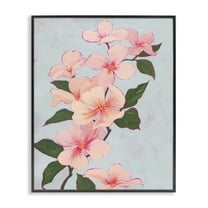 Stupell Industries Delicate Cherry Blossoms Botanical & Floral Painting Black Framed Art Print Wall Art, 11 x 14