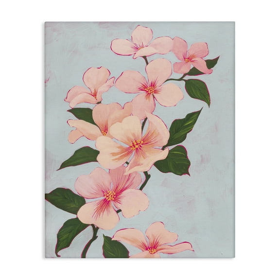 Stupell Industries Delicate Cherry Blossoms Botanical & Floral Painting Gallery Wrapped Canvas Art Print Wall Art, 16 x 20