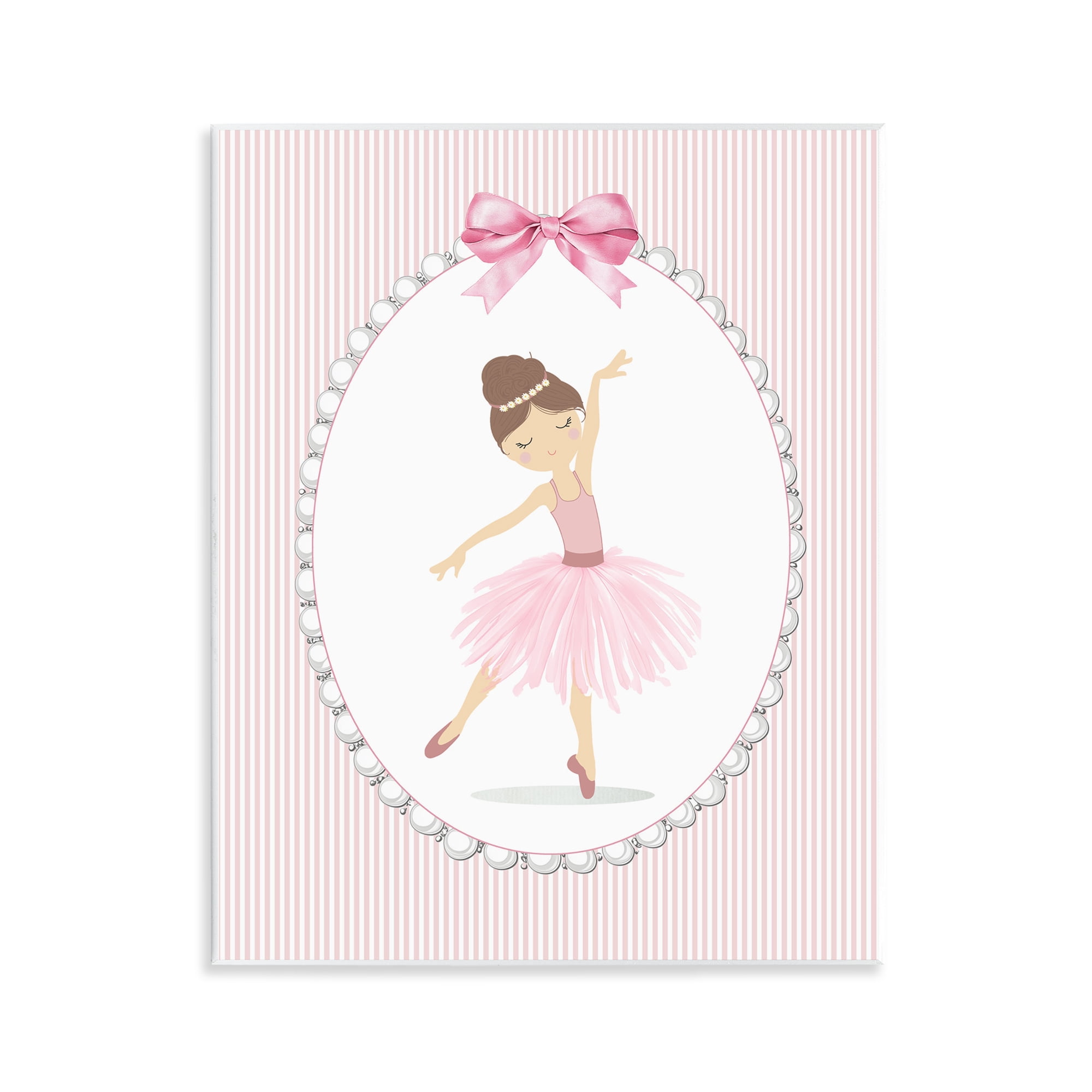 Stupell Industries Delicate Dance on Stripes Wall Plaque Art, design by Christine Simpson Art