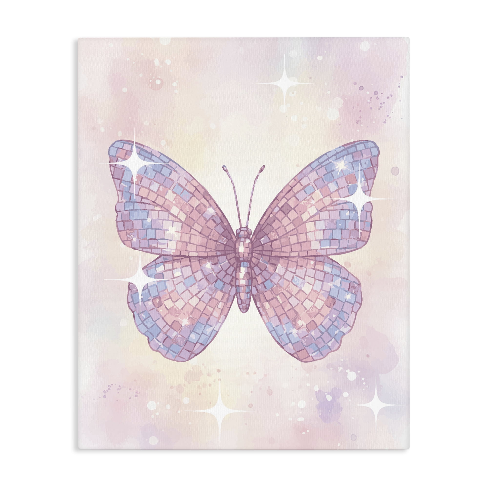 Stupell Industries Delicate Disco Butterfly Canvas Wall Art, design by Lil' Rue