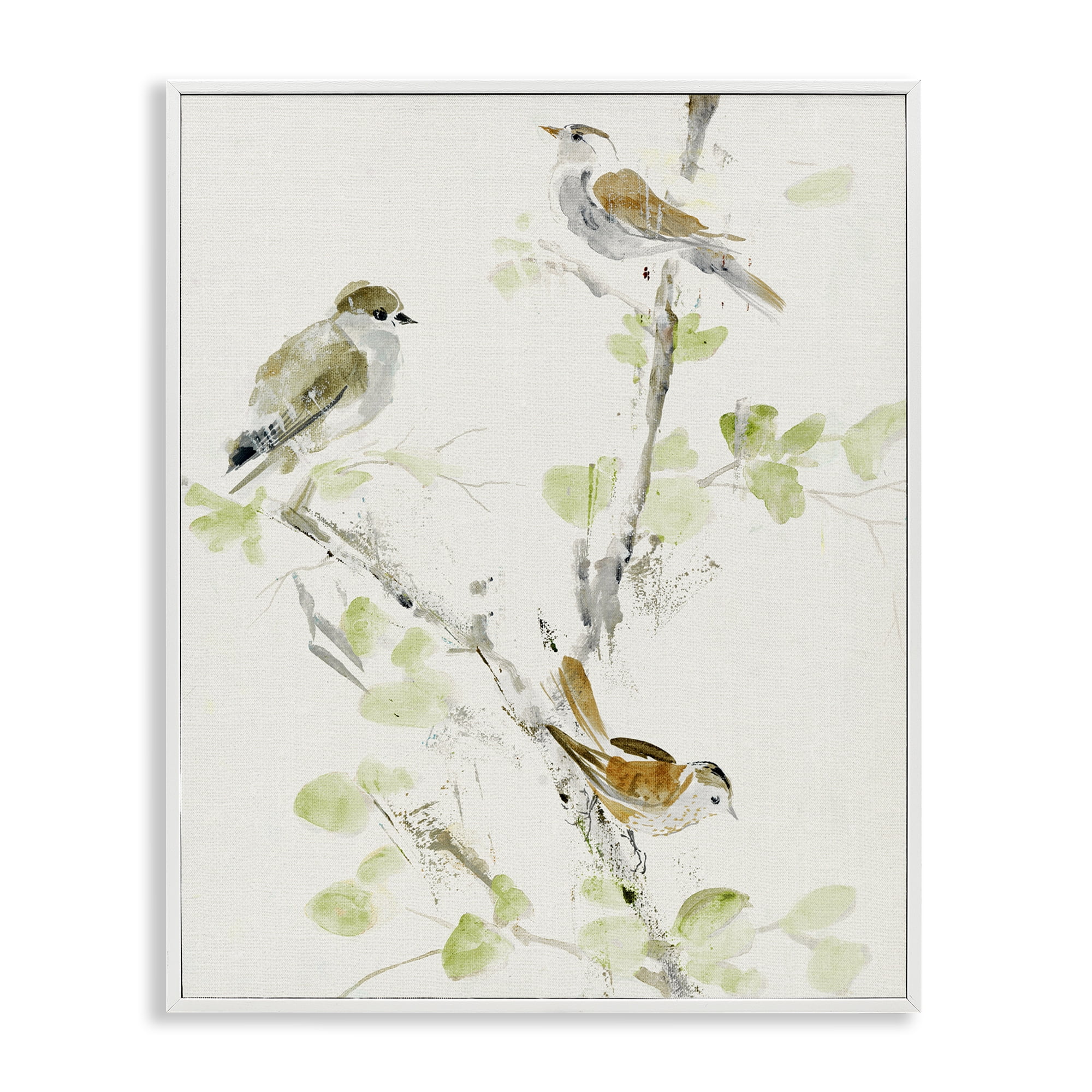 Stupell Industries Delicate Feathers Abstraction White Framed Giclee Art, design by Lorenzo Collective