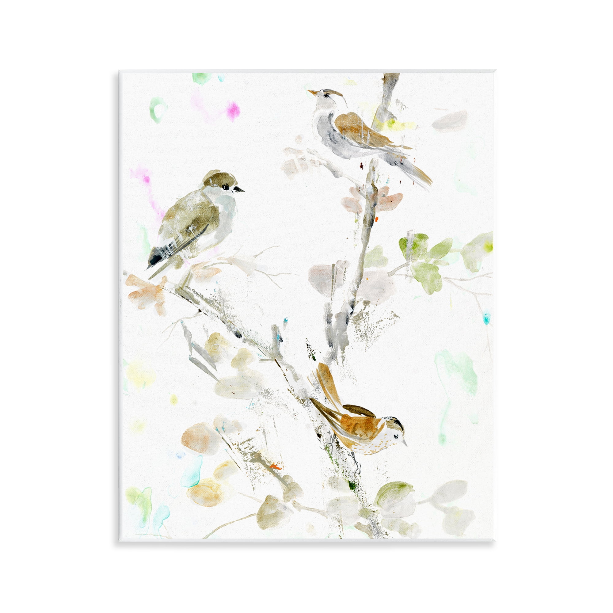 Stupell Industries Delicate Feathers Trio Wall Plaque Art, design by Lorenzo Collective